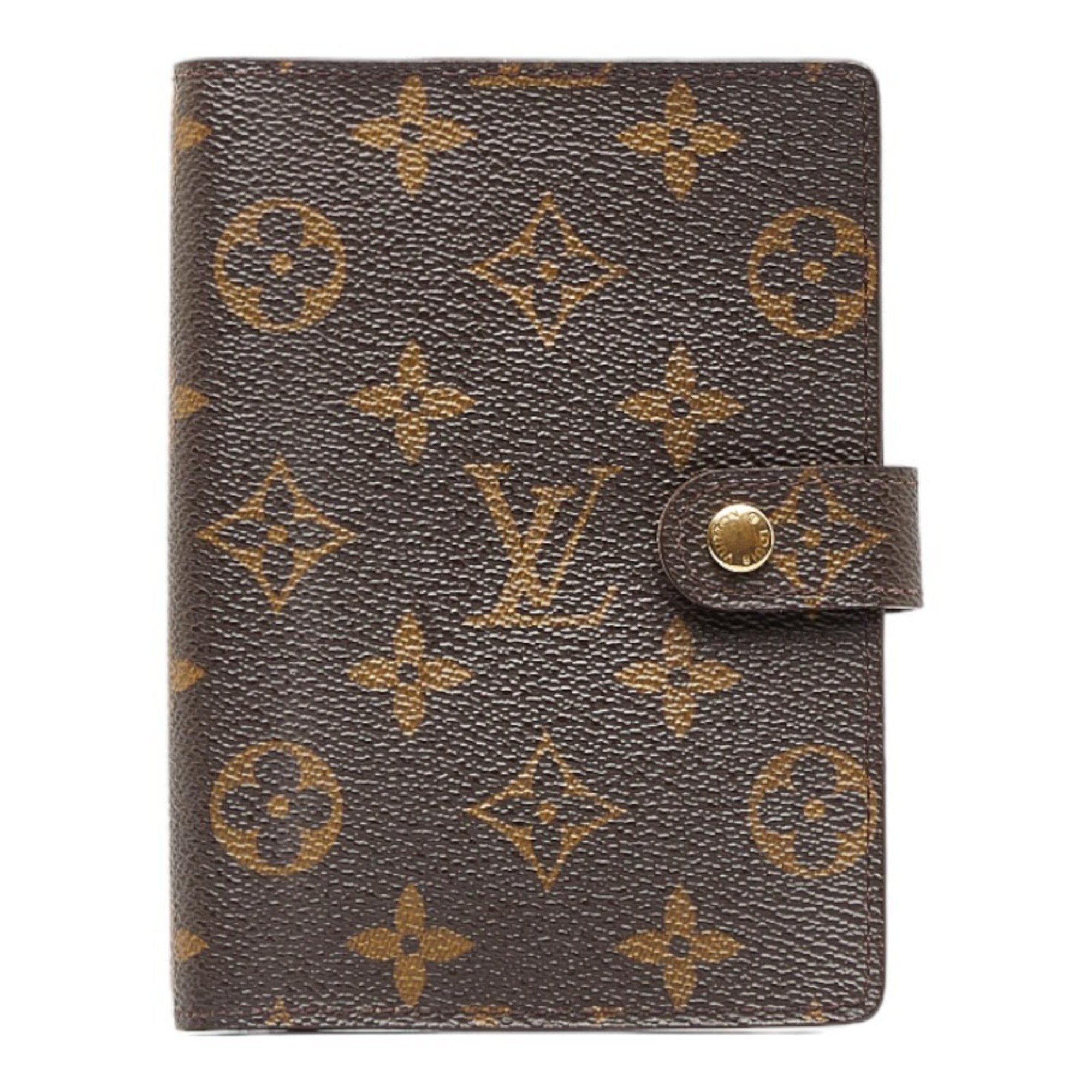 Louis Vuitton Monogram Agenda Pm Notebook Cover R20005 Brown Pvc Ladies
